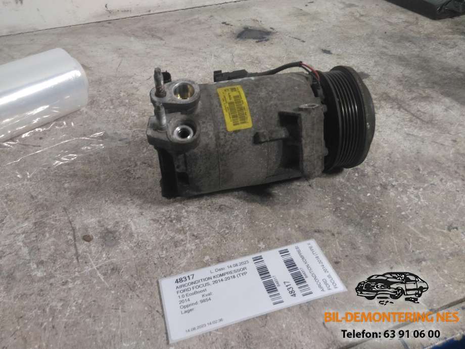 Aircondition kompressor til Ford Focus 2014-2018 (Type III, Fase 2) (20140924|19D629FD|)