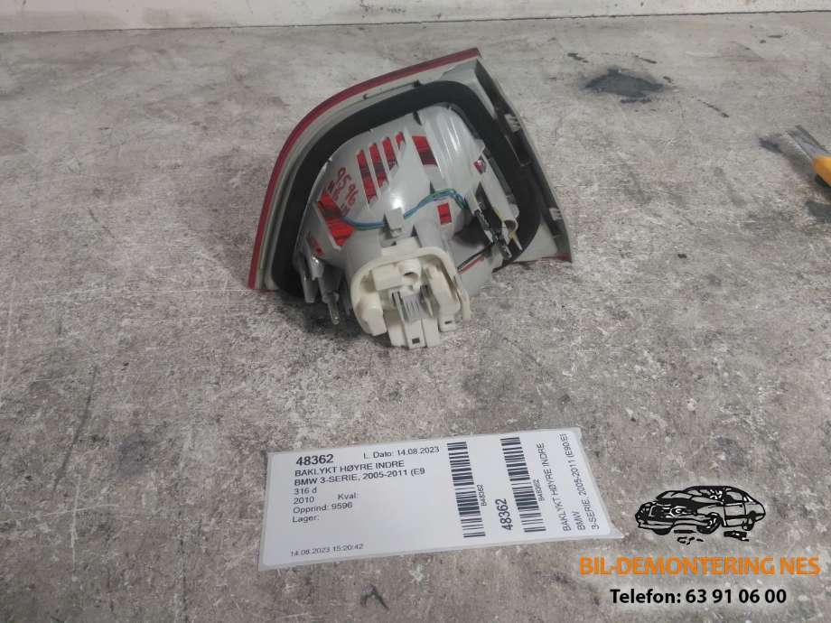 Baklykt høyre indre til BMW 3-Serie 2005-2011 (E90/E91/E92/E93) (E90/E91/E92/E93) 