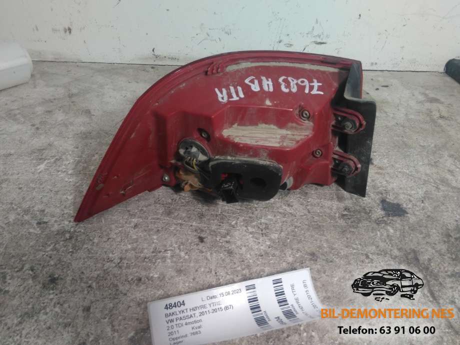Baklykt høyre ytre til VW Passat 2011-2015 (B7) (B7) (3AF945208|)