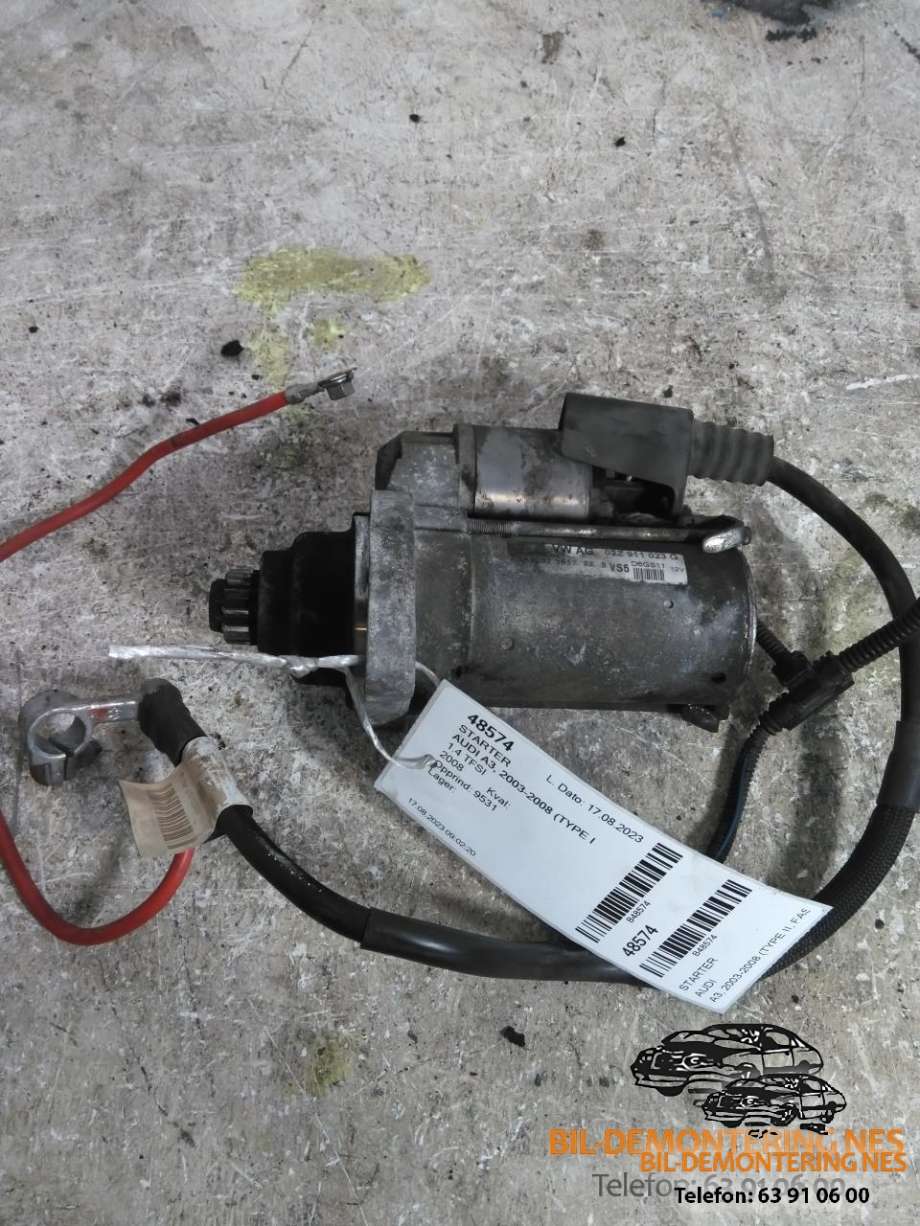 Starter til Audi A3, 2003-2008 (Type II, Fase 1)  (02Z911023G)