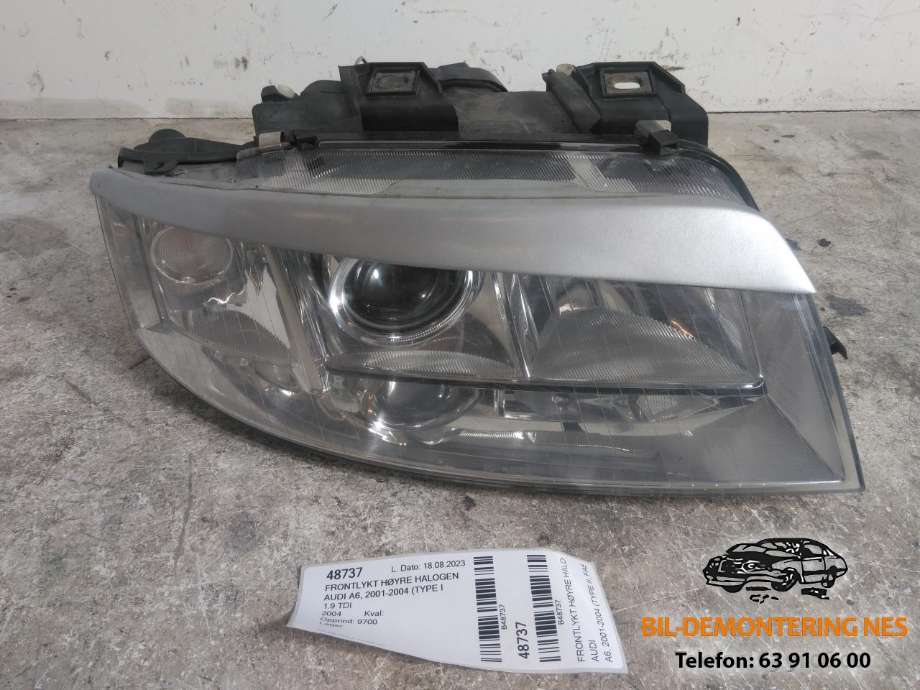 Frontlykt høyre halogen til Audi A6, 2001-2004 (Type II, Fase 2) (C5) (C5) 