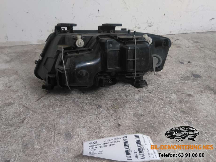 Frontlykt høyre halogen til Audi A6 2001-2004 (Type II, Fase 2) (C5) (C5) 