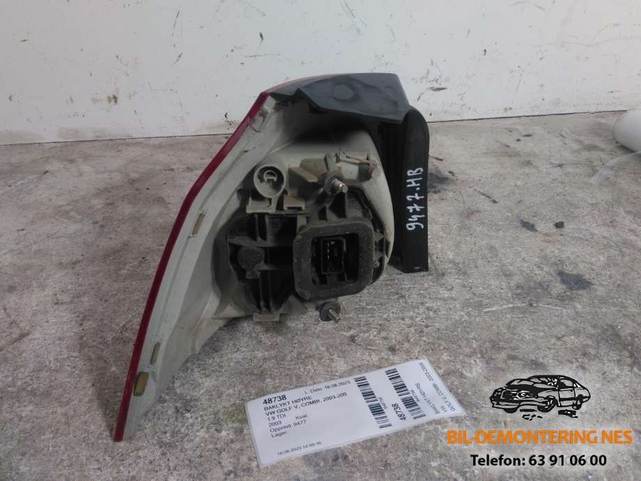 Baklykt høyre til VW Golf V, Combi 2003-2008  