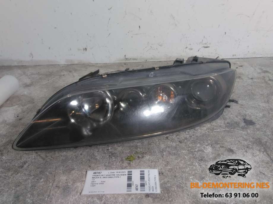 Frontlykt venstre halogen til Mazda 6, 2002-2008 (Type I)  