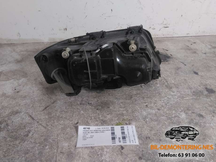 Frontlykt venstre halogen til Audi A6 2001-2004 (Type II, Fase 2) (C5) (C5) (15192300LI|)