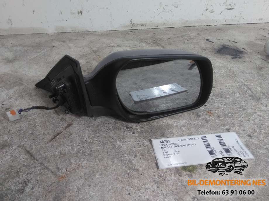 Speil høyre til Mazda 6, 2002-2008 (Type I)  