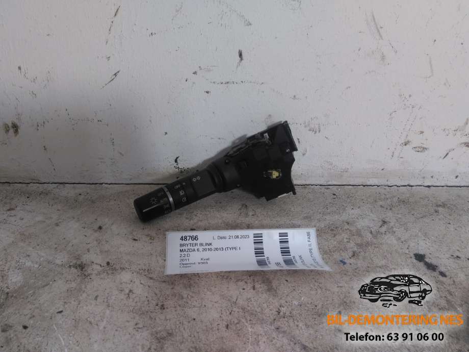 Bryter blink til Mazda 6, 2010-2013 (Type II, Fase 2)  