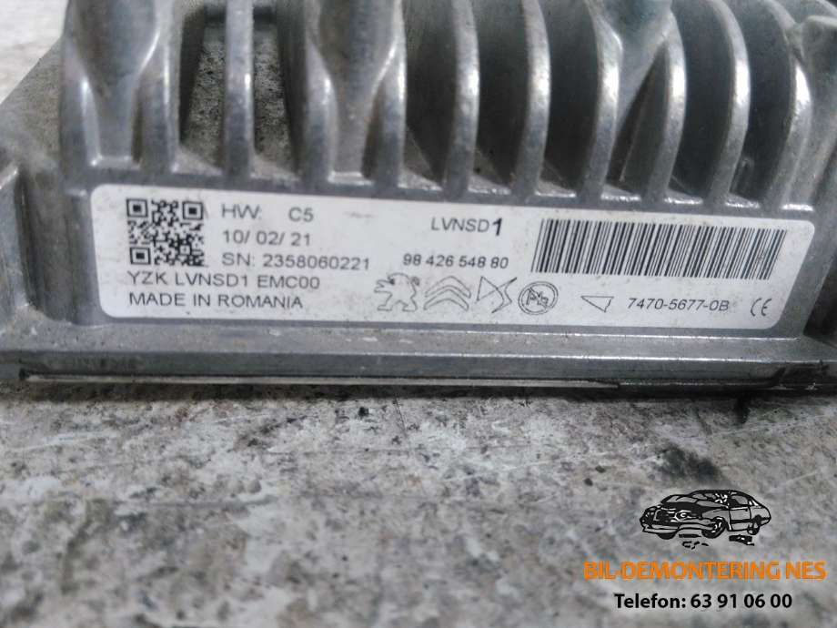 Styreenhet diverse til Peugeot Expert 2016-->> (Type III)  (9842654880|)