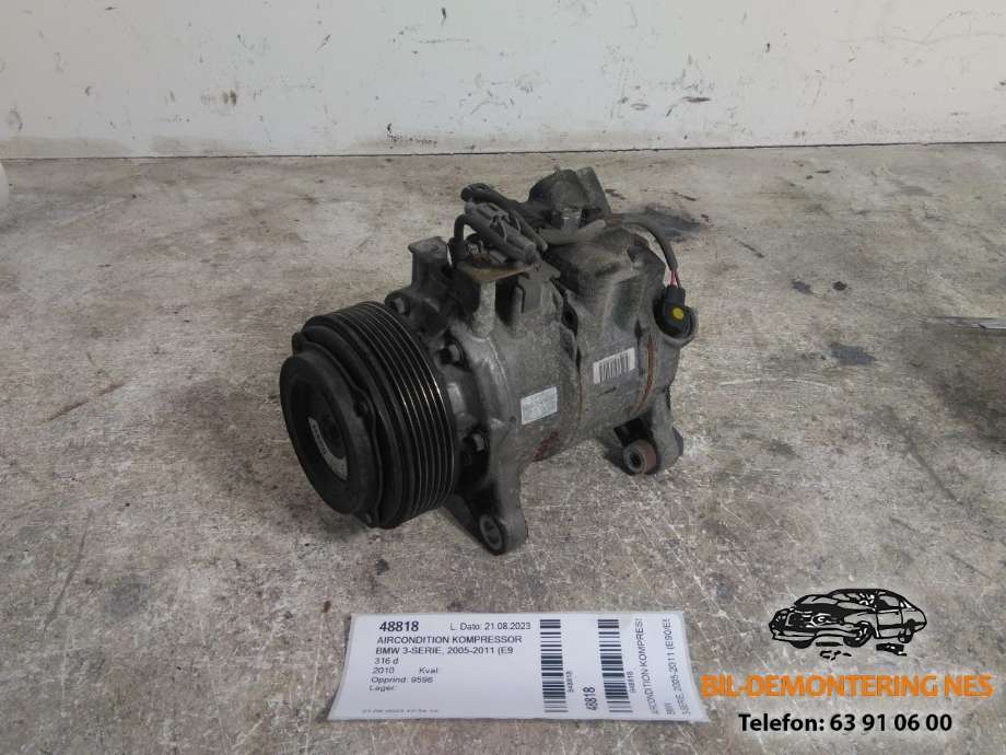 Aircondition kompressor til BMW 3-Serie, 2005-2011 (E90/E91/E92/E93) (E90/E91/E92/E93) (6SBU14AGE447260-3821)