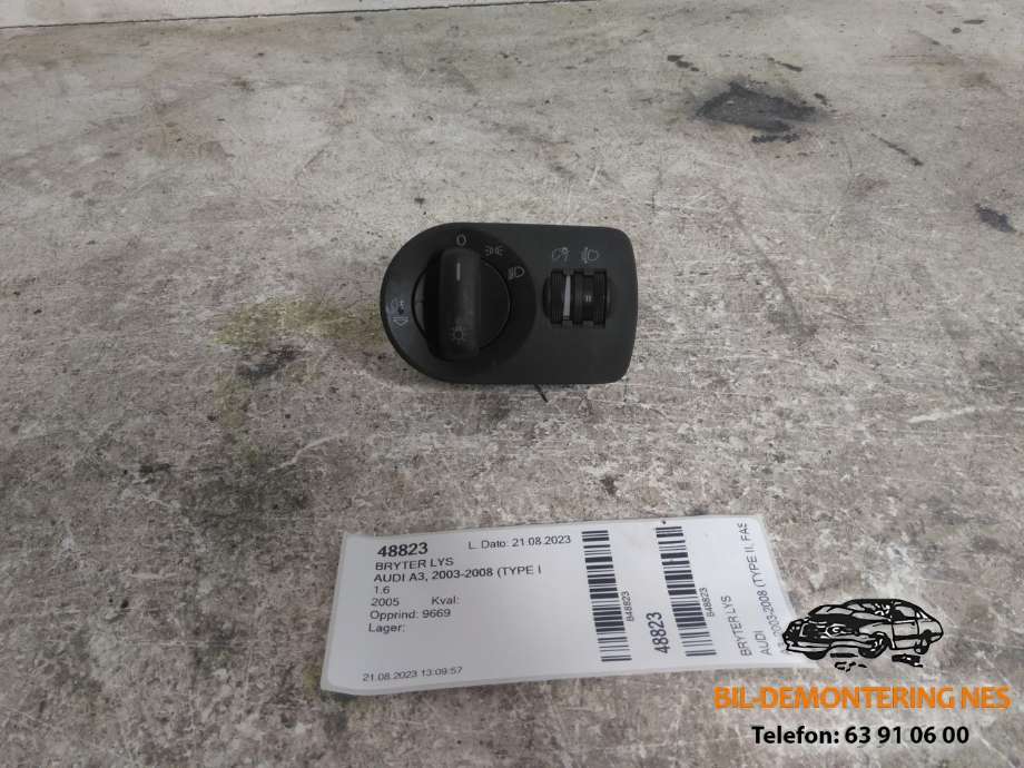 Bryter lys til Audi A3 2003-2008 (Type II, Fase 1) (8P1941531N|)