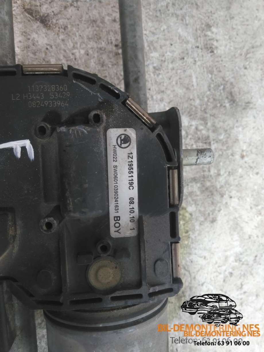 Viskermotor frontrute komplett m/overføring til Škoda Octavia 2009-2013 (Type II, Fase 2)  