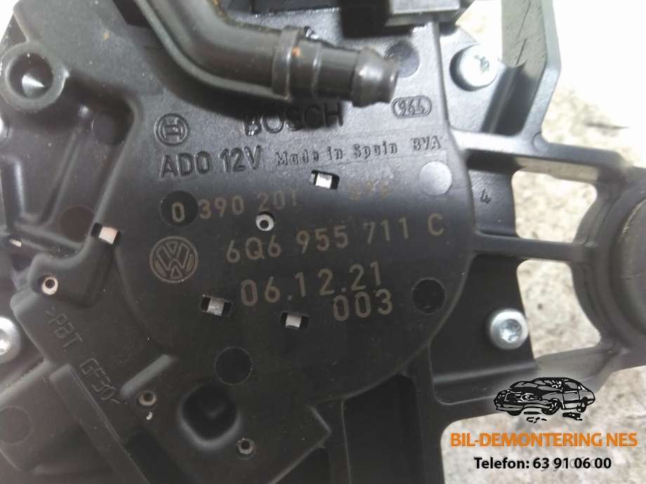 Viskermotor bakrute til VW Polo 2005-2009 (Type IV, Fase 2)  (6Q6955711|)