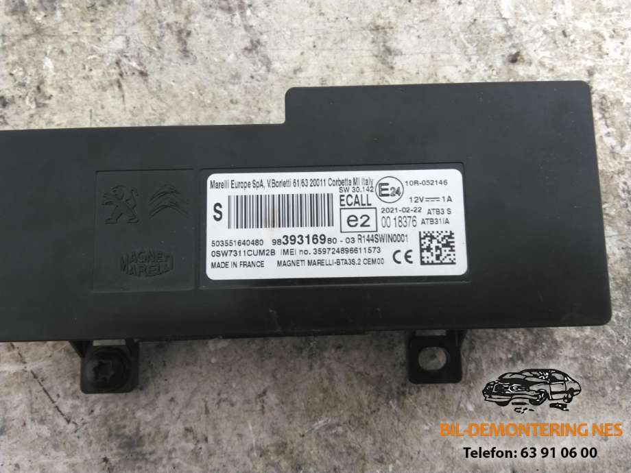 Styreenhet diverse til Peugeot Expert 2016-->> (Type III)  (R144SWIN0001|0SW7311CUM2B|359724896611573)