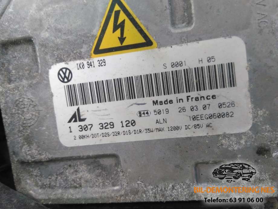 Frontlykt høyre xenon til VW Touran 2007-2010 (Type I, Fase 2)  (1307329120|1T1941752A|)