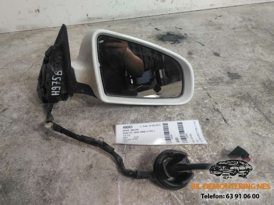 Speil høyre til Audi A3, 2003-2008 (Type II, Fase 1)  