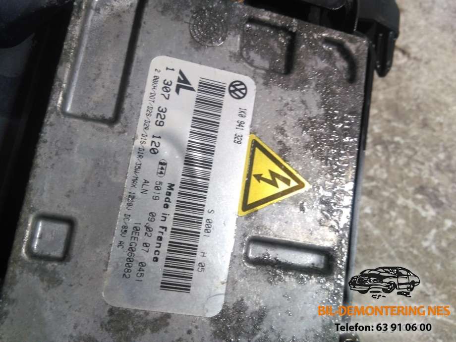 Frontlykt høyre xenon til VW Touran 2007-2010 (Type I, Fase 2)  (1T1941754A|1307329120|130702269300)