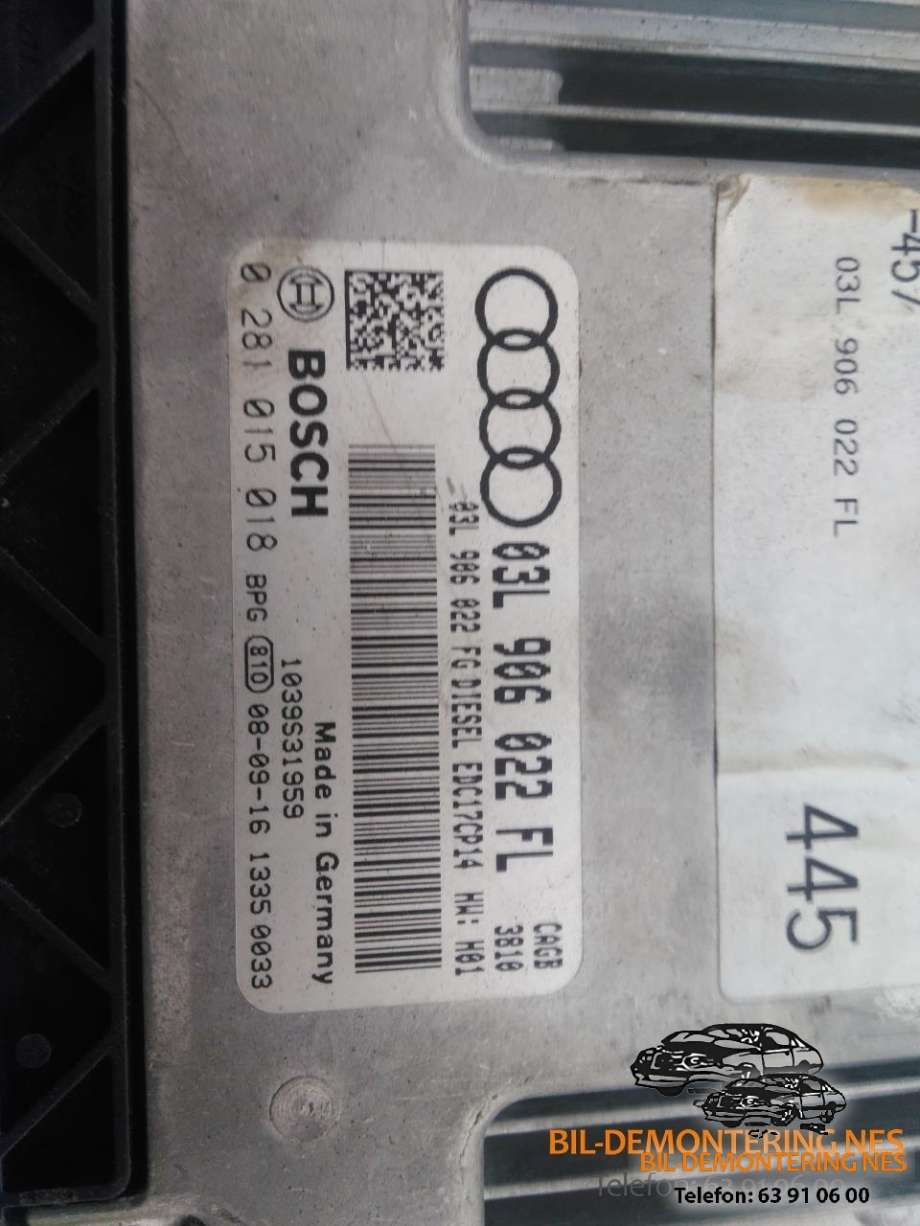 Styreenhet motor til Audi A6 2008-2011 (Type III, Fase 2) (C6) (C6) (03L906022FL|)