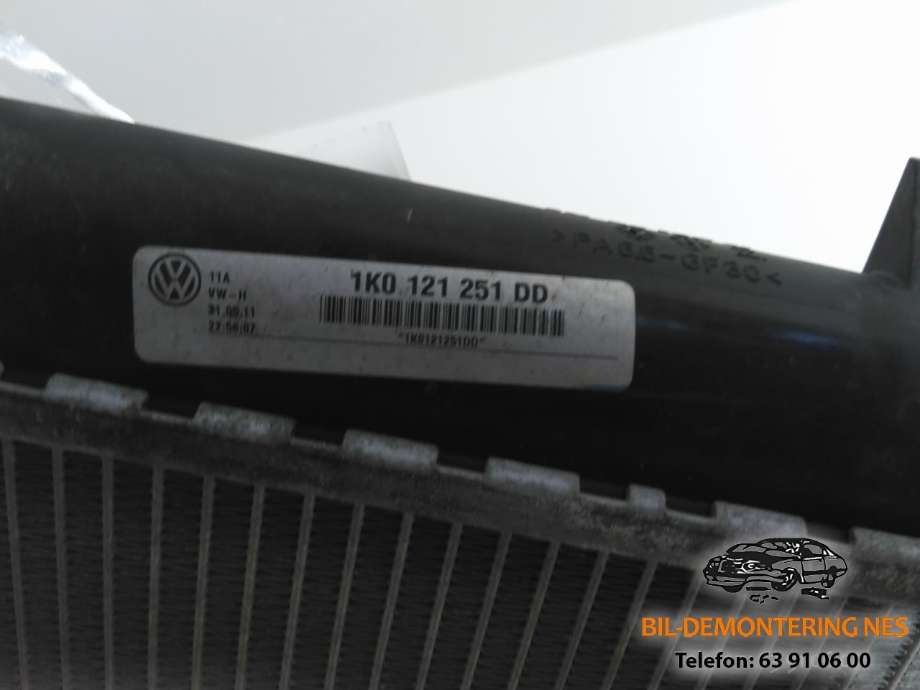 Radiator (manuell gir) til Audi A3 2009-2012 (Type II, Fase 2)  (1K0 121 251 DD|)
