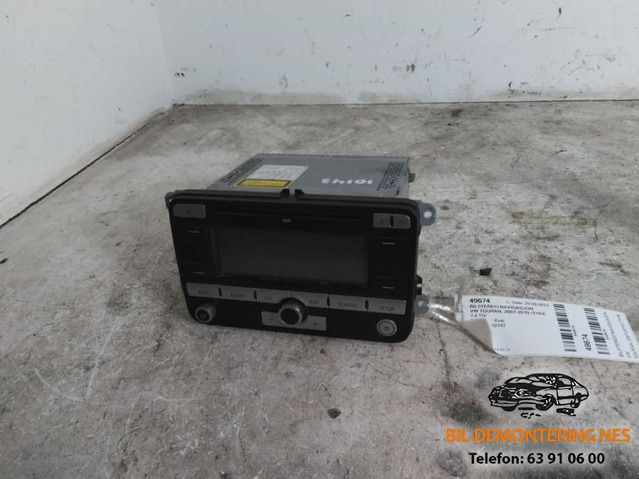 Bilstereo navigasjon til VW Touran, 2007-2010 (Type I, Fase 2)  (1K0 035 191 D)