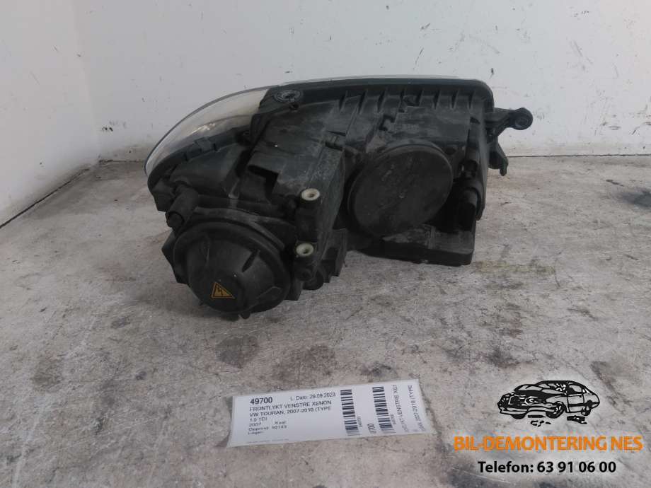 Frontlykt venstre xenon til VW Touran 2007-2010 (Type I, Fase 2)  (1T1 941 753 A|1 307 329 120|)