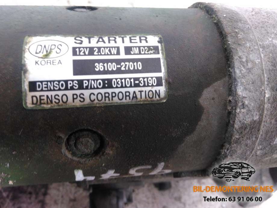 Starter diesel til Hyundai Santa Fe 2006-2009 (Type II, Fase 1)  (03101-3190|)