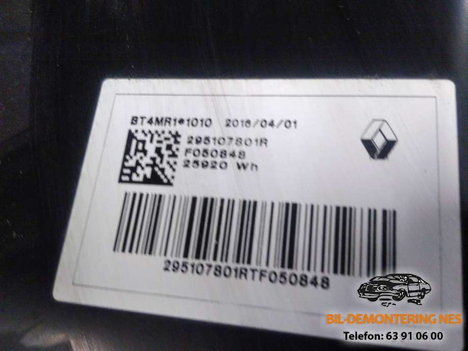 Batteripakke elbil til Renault Zoe, 2013-2019 (Fase 1)  