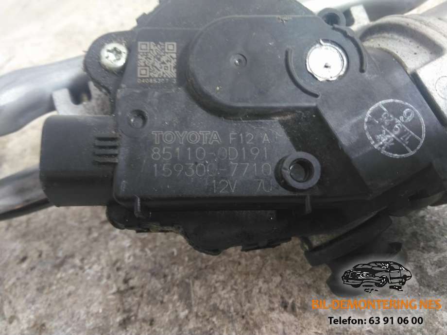 Viskermotor frontrute komplett m/overføring til Toyota Yaris 2014-2020 (Type III, Fase 2)  (85110-0D191|159300-7710|)