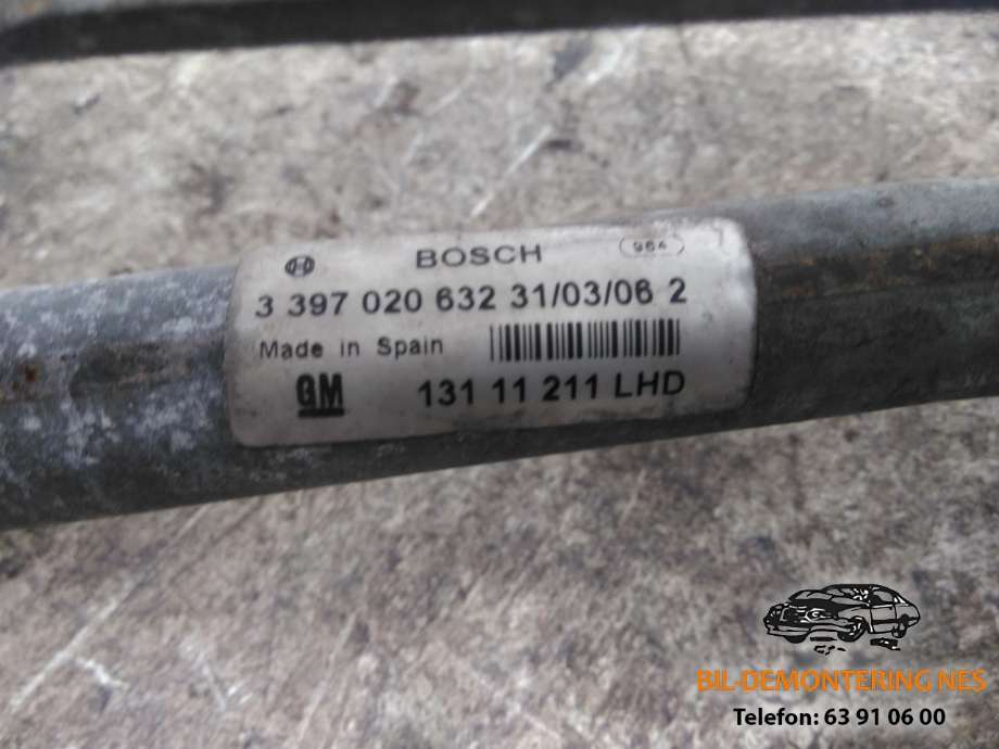 Viskermotor frontrute komplett m/overføring til Opel Astra H 2004-2009  (0 390 241 538 12V|)