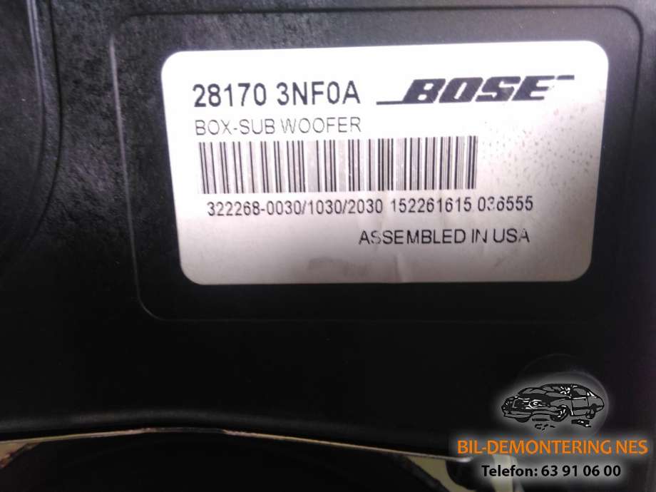 Bilstereo sub-woofer til Nissan Leaf 2011-2017 (Type I)  (281703NF0A|)