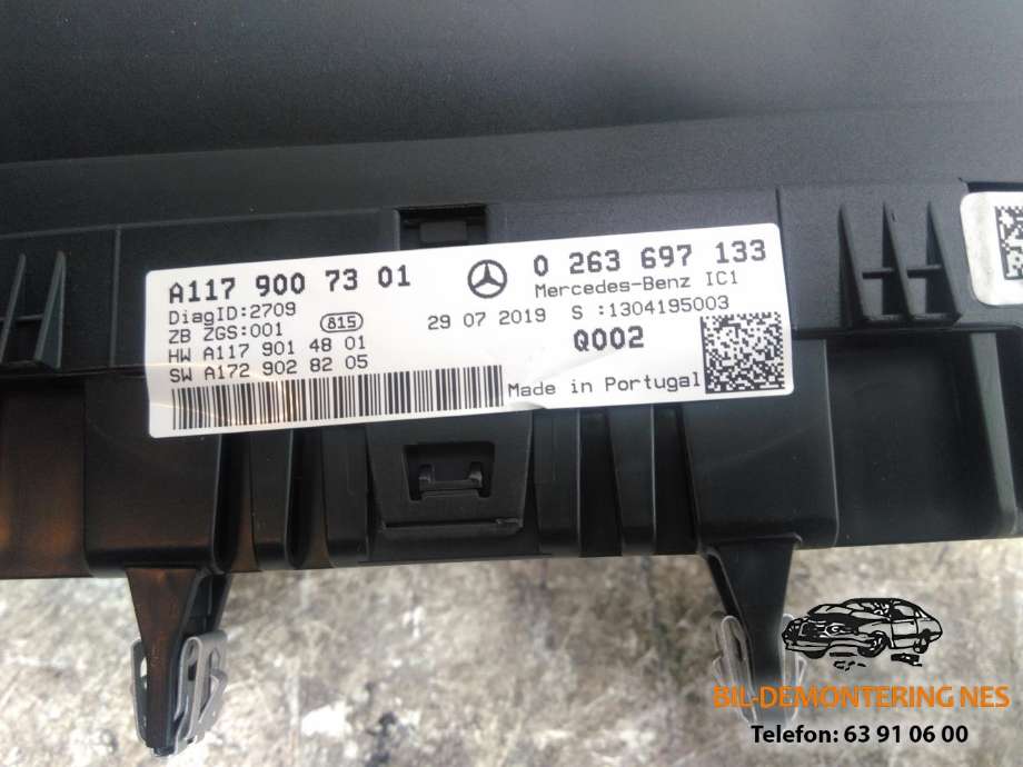 Speedometer til Mercedes CLA 2013-2019 (C117) (C117) (A117 900 73 01|)