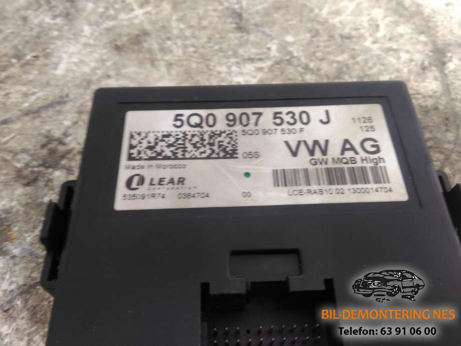 Styreenhet diverse til Audi A3 2012-2016 (Type III, Fase 1) (5Q0907530T|)