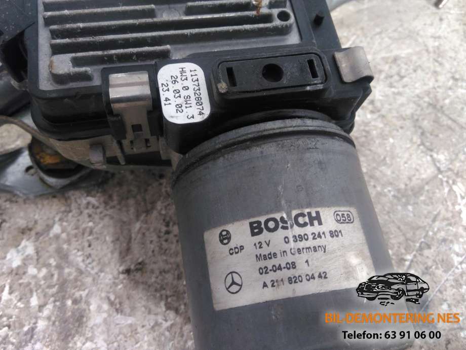 Viskermotor frontrute komplett m/overføring til Mercedes E-Klasse 2002-2006 (Fase 1) (W211) (W211) (0 390 241 801|)