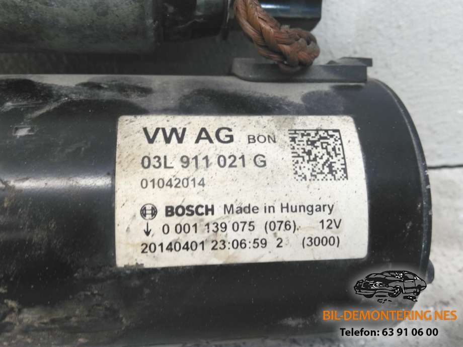 Starter diesel til Audi A4, Allroad 2009-2016 (Type I) (B8) (B8) (03L 911 021 G|)