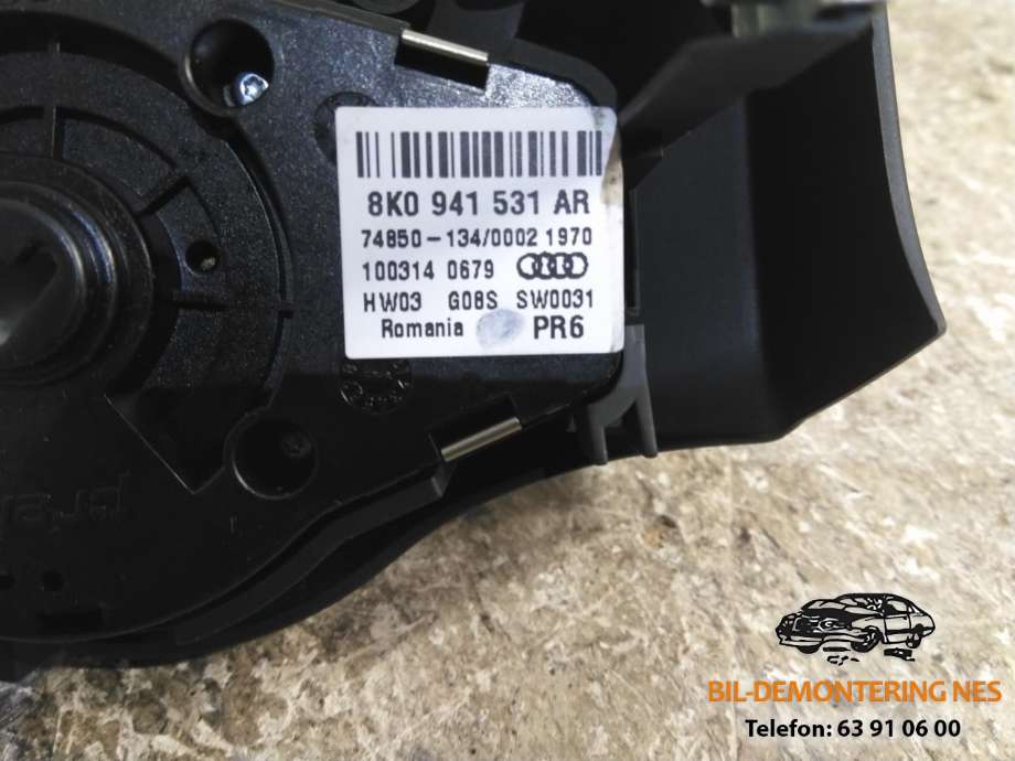 Bryter lys til Audi A4, Allroad 2009-2016 (Type I) (B8) (B8) (8K0 941 531 AK|)
