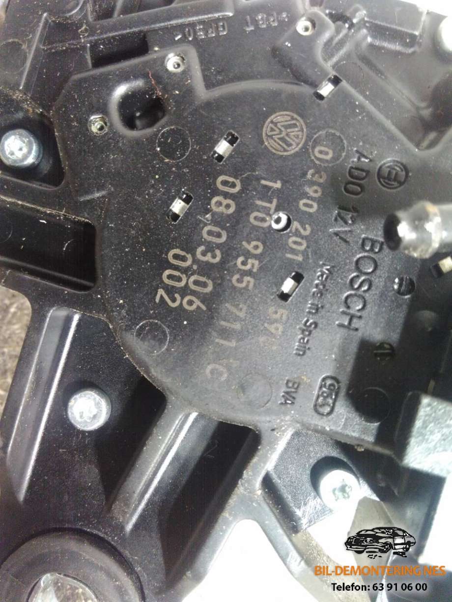 Viskermotor bakrute til VW Touran 2007-2010 (Type I, Fase 2)  (1 T0 955 711C|)
