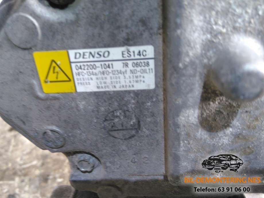 Aircondition kompressor til Toyota Yaris 2012-2014 (Type III, Fase 1)  (042200-1041|)