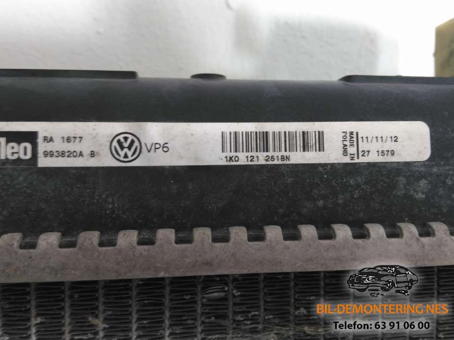 Radiator (automat gir) til VW Passat 2011-2015 (B7) (B7) (1K0121251BN|)