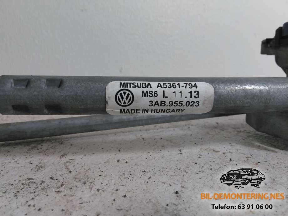 Viskermotor frontrute komplett m/overføring til VW Passat 2011-2015 (B7) (B7) (3AB 995 419|3AB.995.023|)