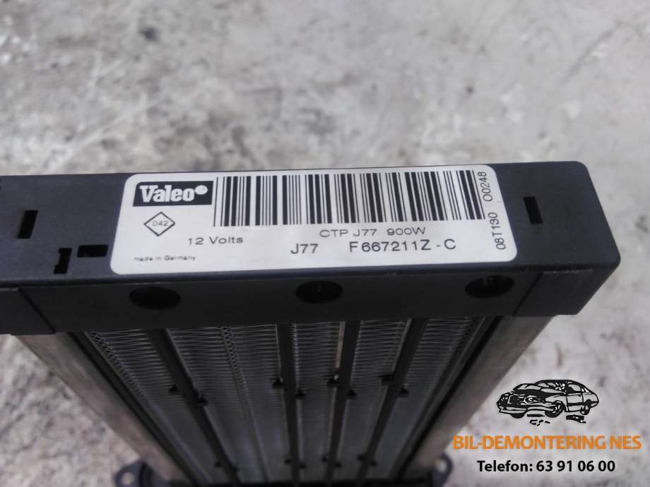 Varmeapparat PTC-heater til Renault Scenic 2003-2009 (Type II)  (VALEO|F667211Z|CTPJ77|)