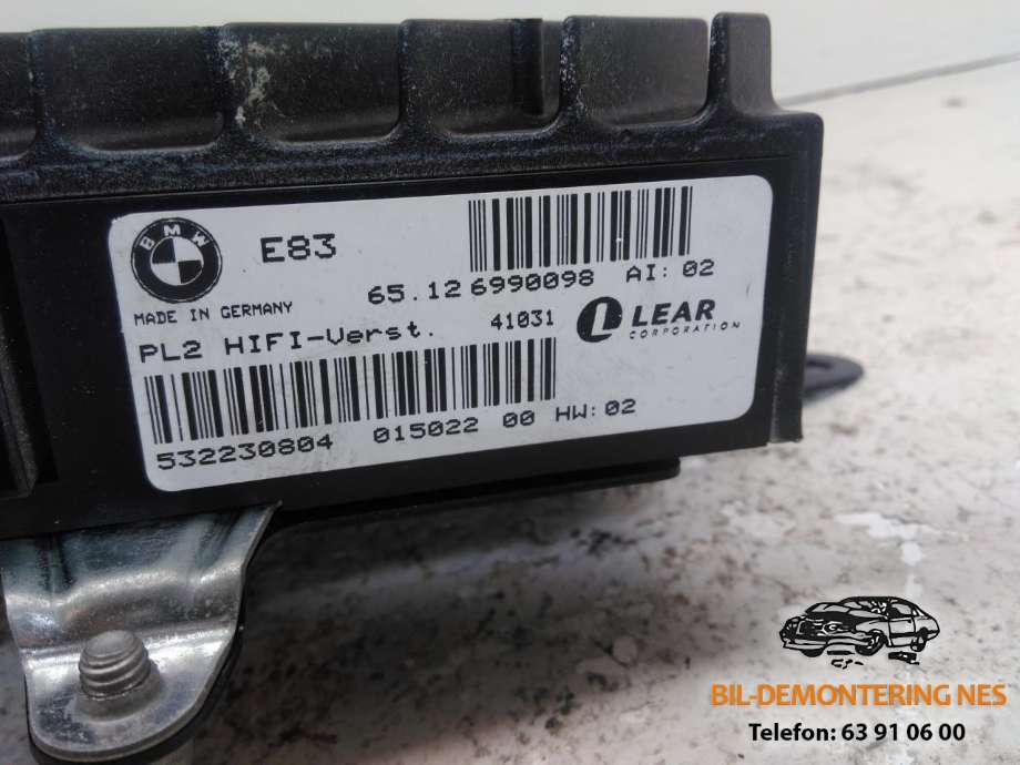Bilstereo forsterker til BMW X3 2003-2006 (Fase 1) (E83) (E83) (65.126990098|)