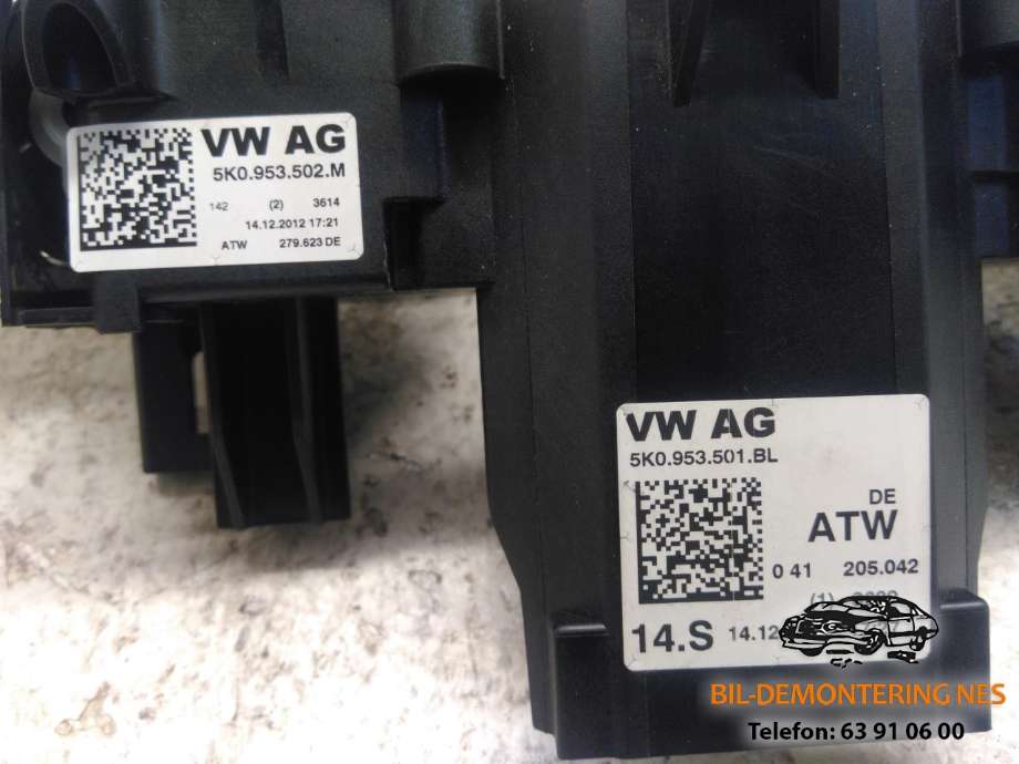 Bryter combi til VW Tiguan 2011-2016 (Type I, Fase 2)  (5K0.953.501.BL|5K0.953.502.M|)