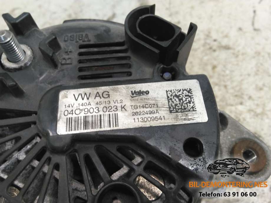 Dynamo til Audi A3 2012-2016 (Type III, Fase 1)  (04C 903 023 K|)