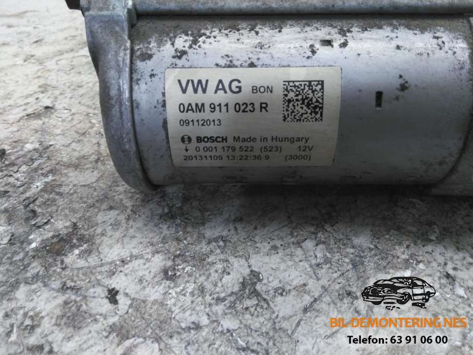 Starter til Audi A3 2012-2016 (Type III, Fase 1)  (0AM 911 023 R|)