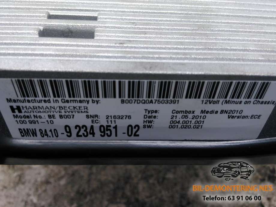 Styreenhet DAB til BMW 7-Serie 2009-2015 (F01/F02/F03/F04) (F01/F02/F03/F04) (9234951-0|)