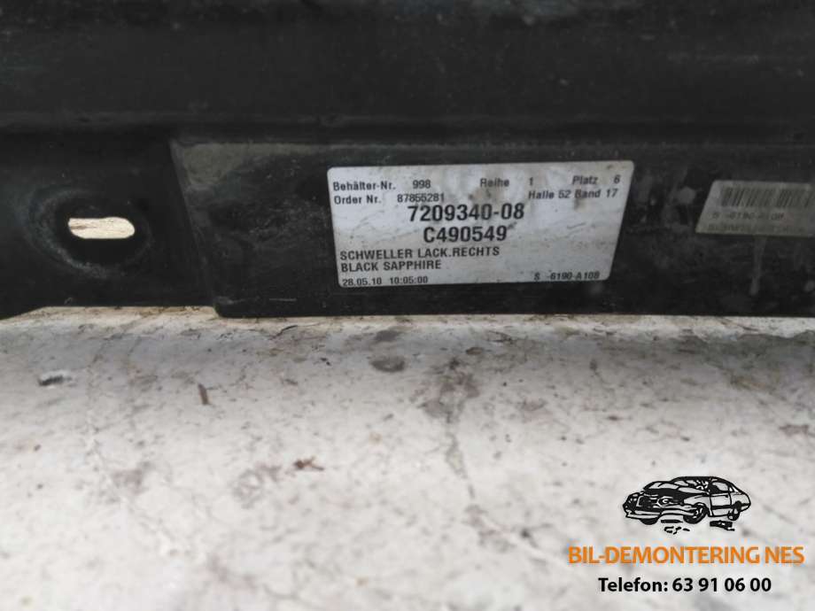 Kanalskjørt høyre til BMW 7-Serie 2009-2015 (F01/F02/F03/F04) (F01/F02/F03/F04) (7209340-08|)