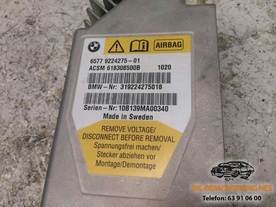 Styreenhet airbag hovedsensor til BMW 7-Serie 2009-2015 (F01/F02/F03/F04) (F01/F02/F03/F04) (6577 9224275-01|319224275018|)
