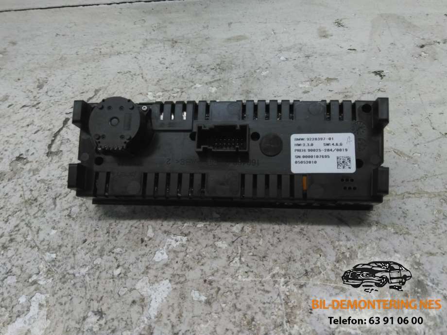 Varmeapparat betjening bak til BMW 7-Serie 2009-2015 (F01/F02/F03/F04) (F01/F02/F03/F04) (9228397-01|)