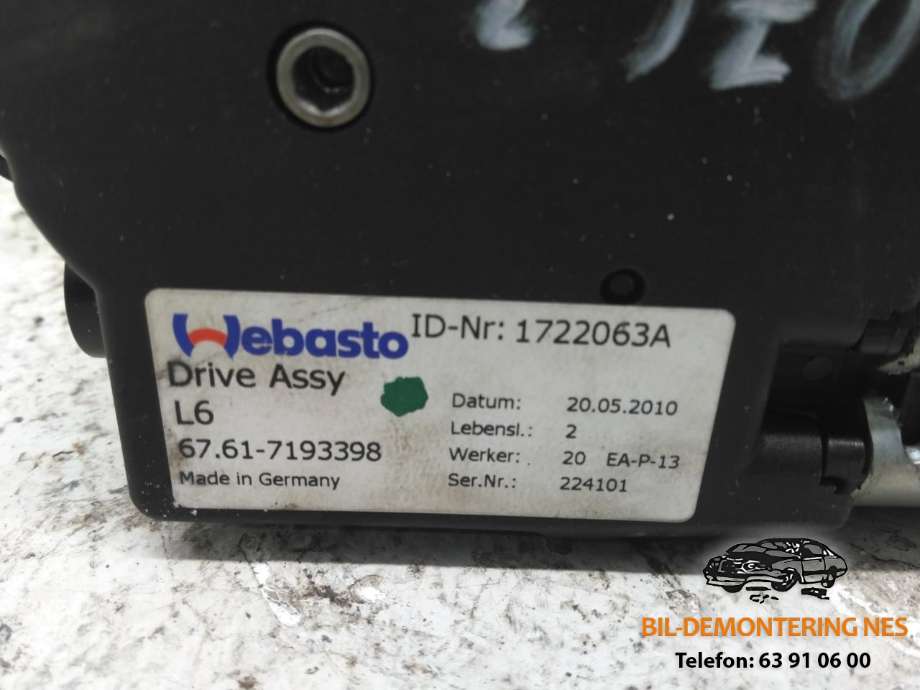 Takluke motor til BMW 7-Serie 2009-2015 (F01/F02/F03/F04) (F01/F02/F03/F04) (67.61-7193398|)