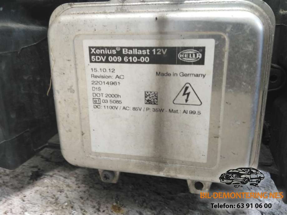 Frontlykt venstre xenon til Škoda Octavia 2009-2013 (Type II, Fase 2)  (7L6 941 329 B|5DV 009 610-00|)