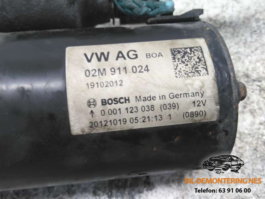 Starter diesel til Škoda Octavia 2009-2013 (Type II, Fase 2)  (02M 911 024|)